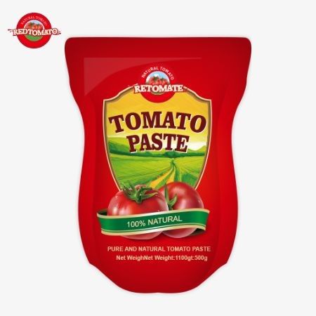 Kantong Pasta Tomat Stand-Up 1100g Memenuhi Standar ISO, HACCP Dan BRC Untuk Kepatuhan Harga Pabrik