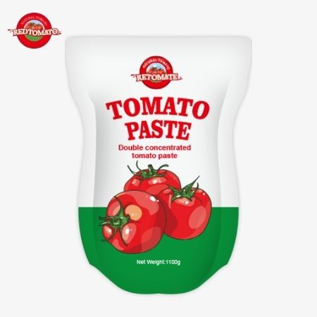Kantong Pasta Tomat Stand-Up 1100g Memenuhi Standar ISO, HACCP Dan BRC Untuk Harga Pabrik