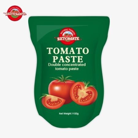 Kantong Pasta Tomat Stand-Up 1100g Memenuhi Standar ISO HACCP Dan BRC Untuk Harga Pabrik