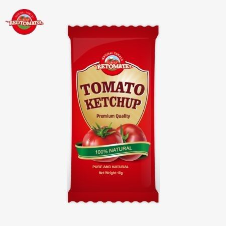 10g Sachet Ketchup dengan rasa manis dan asam dan rasa alami murni