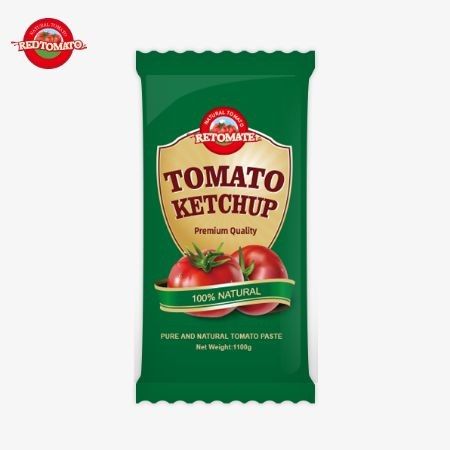 Sebuah kantong ketchup tomat 10g menawarkan rasa manis dan kaya dengan bahan alami yang tersedia dengan harga pabrik