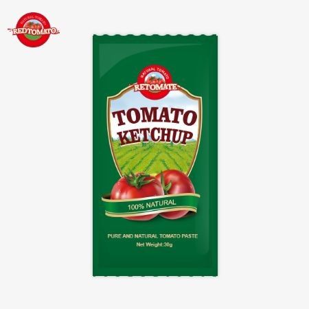 OEM Tas Kecap Tomat Kecil 30g Rasanya Manis Dan Masam Rasa alami murni Standar ISO HACCP BRC FDAl