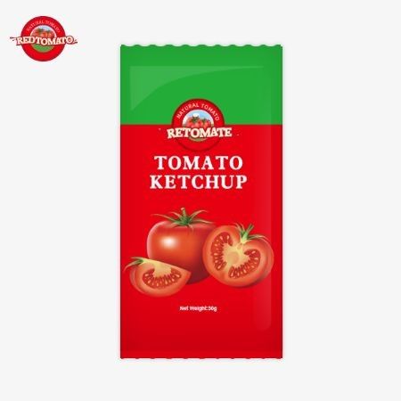 Tas kecil OEM 30g Tomato Ketchup menawarkan rasa dengan rasa murni, alami Itu memenuhi standar ISO HACCP BRC dan FDA