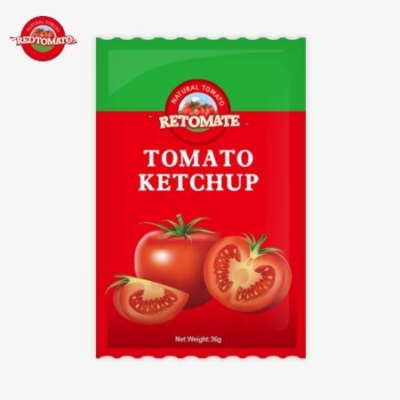 36g OEM Tomato Ketchup Sachet Dengan Rasa Alam Murni, Memenuhi ISO HACCP Dan FDA Standar