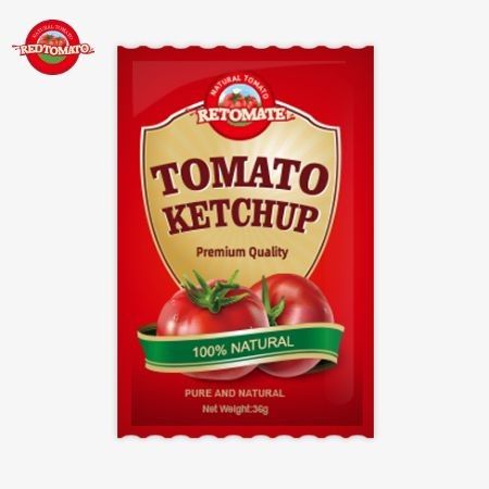 Rasa Memenuhi ISO HACCP BRC Dan Standar FDA 36g OEM Tomato Ketchup Sachet
