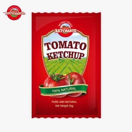 36g Tomato Ketchup Sachet OEM Dari China Pabrik Dibuat Dengan Bahan-bahan Alam Murni Yang Di Tawarkan Di Harga Pabrik