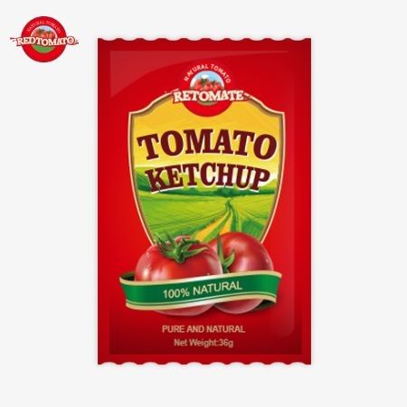 OEM 36g Tomato Ketchup Sachet dari China Pabrik Dibuat Dengan Bahan-bahan Alam Murni Tersedia Di Harga Pabrik
