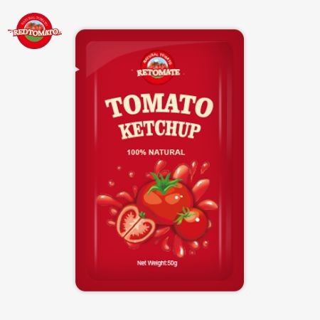 Distribusi Global Custom 50g Ketchup Sachet Untuk Kualitas Tinggi Dan Disertifikasi Oleh ISO HACCP Dan FDA