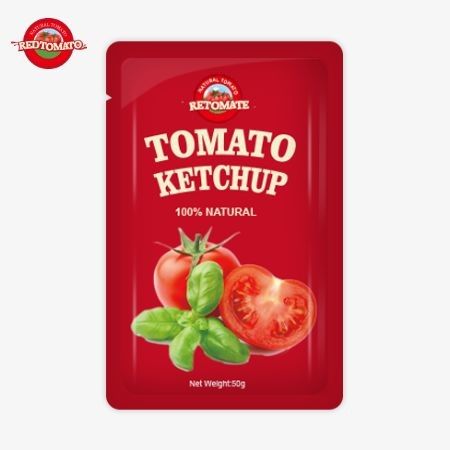 China Of Premium 50g Sachet Ketchup, Disertifikasi Oleh ISO HACCP Dan Harga Pabrik FDA
