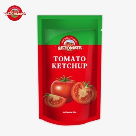 China Original Factory ISO Sachet Ketchup 56g Pure Natural Flavour Rasa Manis Dan Masam