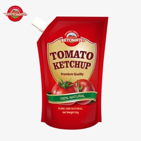 ISO Sachet Ketchup 56g Rasa alami murni Sesuai dengan Standar Produksi Internasional