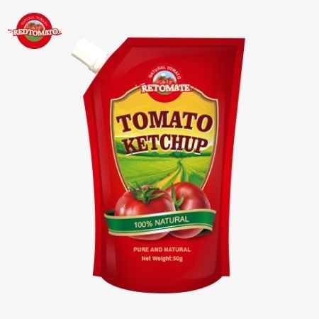 OEM-Standar 56g murni, alami-aroma ketchup kantong sejalan dengan standar produksi internasional.