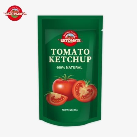 56g Sachet Ketchup Beraroma Alami Standar OEM Sesuai dengan Standar Produksi Internasional