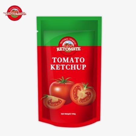 OEM China Harga Pabrik 100g Saus Mencelupkan Manis Dan Asam Kantong Ketchup, Bumbu Alam Murni