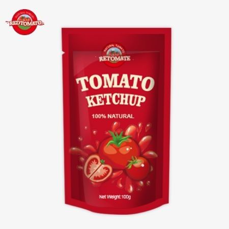 OEM China Harga Pabrik 100g Tas Ketchup Manis Dan Asam, Bumbu Alam Murni