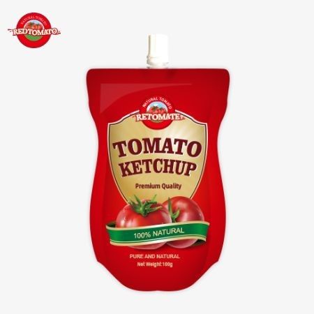 OEM China Harga Pabrik 100g manis dan asam alami ketchup sachet mencelupkan saus tas