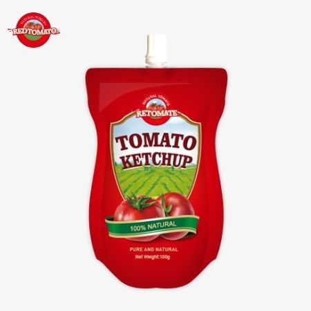 China OEM Harga Pabrik 100g Manis Dan Asam Sachet Ketchup Kantong Semua-alami Bumbu