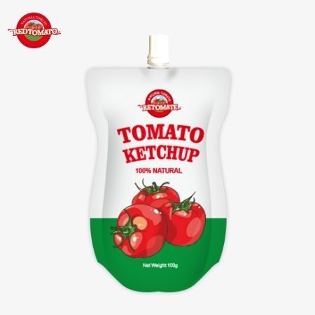 OEM China Harga Pabrik 100g Sachet Ketchup alami manis dan asam, Standar HACCP FDA