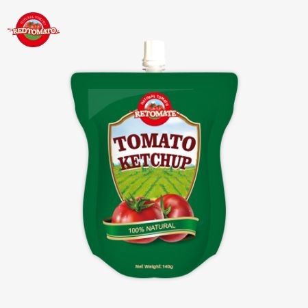 Kami memproduksi kantong ketchup 140g yang sesuai dengan standar internasional yang tersedia dengan harga pabrik