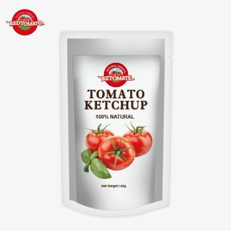 Kami memproduksi kantong ketchup 140g yang memenuhi standar internasional dan tersedia dengan harga pabrik