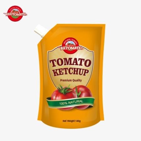 Kami memproduksi kantong ketchup 140g yang sesuai dengan standar internasional dan ditawarkan dengan harga pabrik