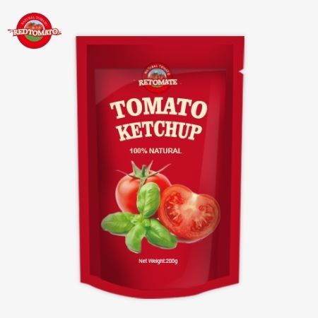OEM 200g Sachet Ketchup, Pure Natural Flavo Perfect Untuk Harga Pabrik China