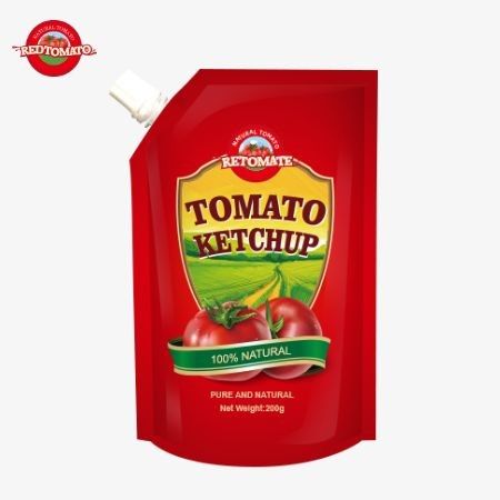 OEM 200g Sachet Ketchup Dengan Rasa Alam Murni, Sempurna Untuk Harga Pabrik China