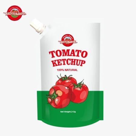 Produksi Pabrik OEM Sachet Ketchup 210g dengan Rasa Alam murni