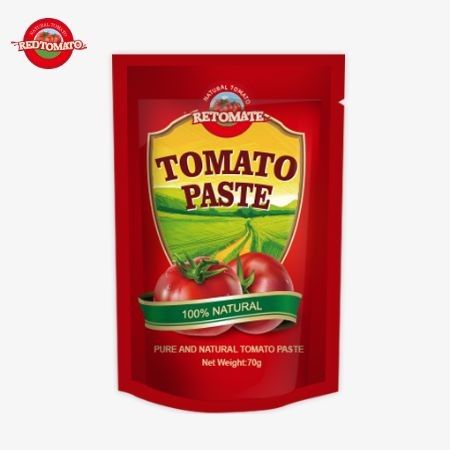 Redtomato Brand 70g Premium Double Concentrated Tomato Paste Bag - Rasa yang Kaya Desain Stand-Up yang Nyaman