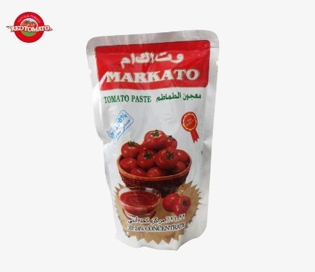 Tas Pasta Tomat Berkualitas Tinggi Tersedia Desain Berdiri Berkonsentrasi Ganda Dan Berat 70g