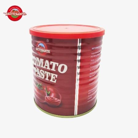 Pasta Tomat Kalengan Merek Sendiri Retomate 800g Brix 28-30% Sediakan Desain Merek dan Kemasan