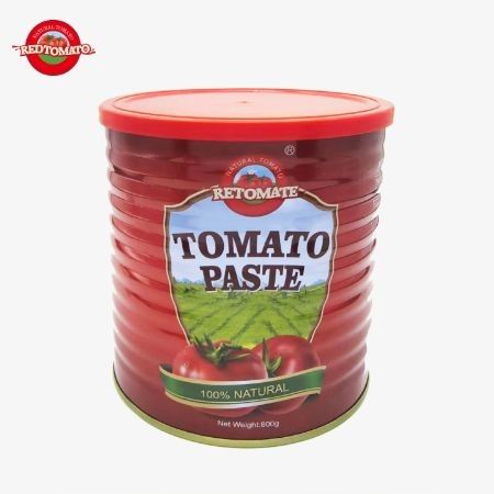 Pasta Tomat Kalengan Merek Sendiri Retomate 800g Brix 28-30% Sediakan Desain Merek dan Kemasan
