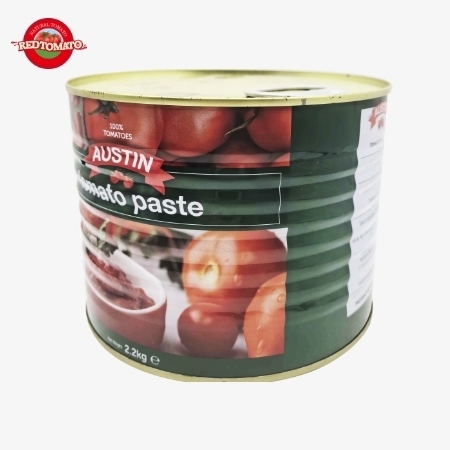 AUSTIN 2200g Kaleng Pasta Tomat Dengan Brix 28 ∼ 30% Tersedia sebagai merek kami Dan Dengan Layanan Merek dan Desain Kemasan Lengkap