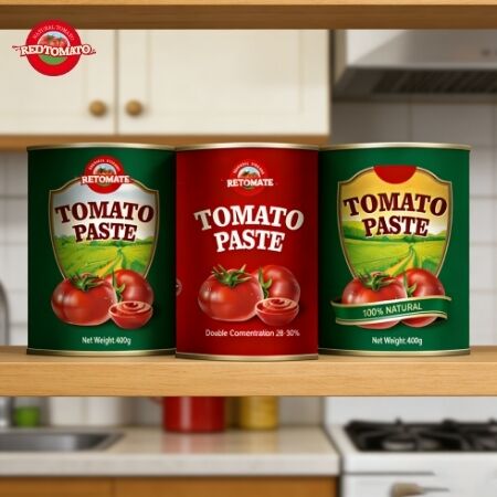 Pasta Tomat Kalengan 400g Produksi Pabrik China | Konsentrasi Ganda, Tutup Mudah Dibuka & Harga Grosir Pabrik