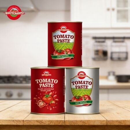 Premium 1000g Pasta Tomat Tin-Canned dengan 28-30% Brix dan ISO, HACCP, BRC, Sertifikasi FDA