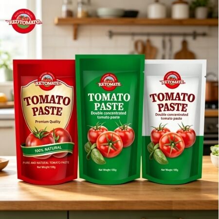 100g Stand-Up Sachet High Purity Natural Tomato Paste for Cooking and Recipes