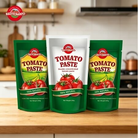 Pasta Tomat Sachet Stand-up 210g dengan Konsentrasi Tiga Kali Lipat dan Sertifikasi ISO HACCP BRC FDA