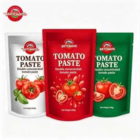 400g Pasta Tomat Sachet Stand-Up Nyaman dan 30%-100% Murni untuk Masakan Serbaguna