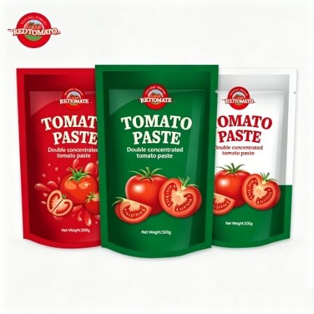 500g Stand-up Sachet Tomato Paste Triple Concentrated dengan rasa manis dan asam ISO HACCP BRC FDA Certified