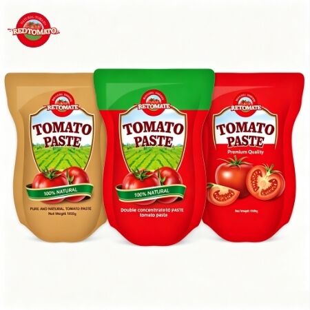 1100 g pasta tomat dengan konsentrasi tiga kali lipat dan standar ISO HACCP BRC