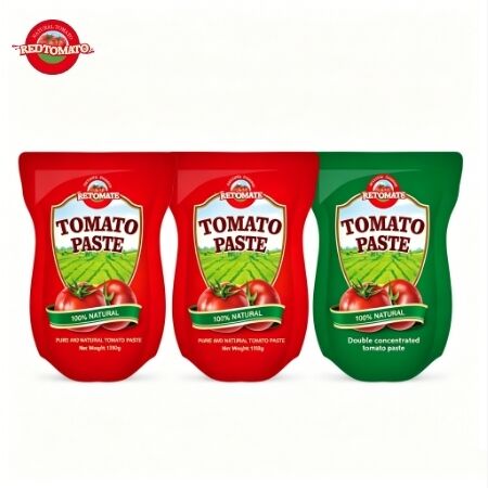 1100 g pasta tomat dengan konsentrasi tiga kali lipat dan standar ISO HACCP BRC