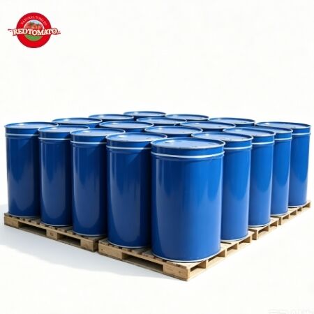 Pasta Tomat Cold Break Panen Baru 28-30% Brix Konsentrat Ganda 100% Paket Drum Xinjiang Murni