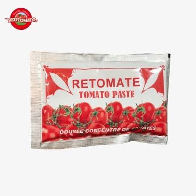 40g Pasta Tomat Datar Dalam Kantong - OEM Double Concentrated Tomato Paste Produsen Cina