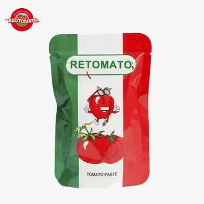 Sertifikat FDA Triple Konsentrasi Pasta Tomat 200g Dalam Kantong Berdiri