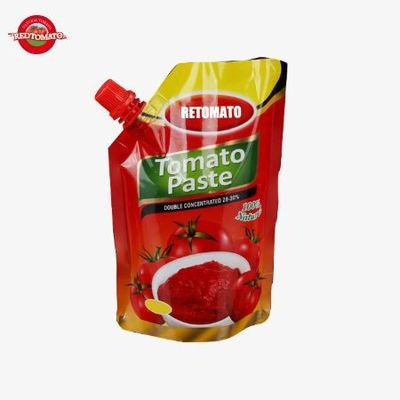 50g-500g Tomato Paste Double Concentrated Stand Up Sachet Dengan Spouts
