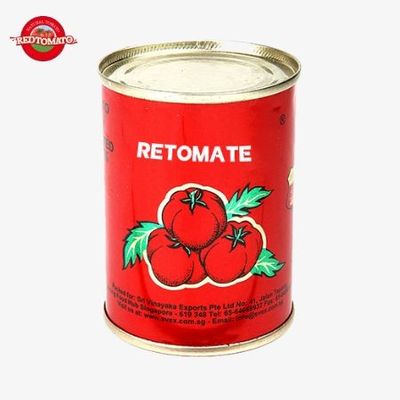 Kaleng pasta tomat konsentrasi ganda 425g Tutup terbuka keras per kaleng