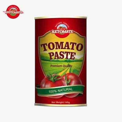 140 g pasta tomat kaleng dengan tutup mudah dibuka yang inovatif sesuai dengan standar HACCP