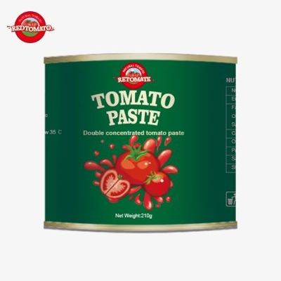 210g pasta tomat secara konsisten memenuhi kualitas internasional ISO HACCP BRC Dan FDA