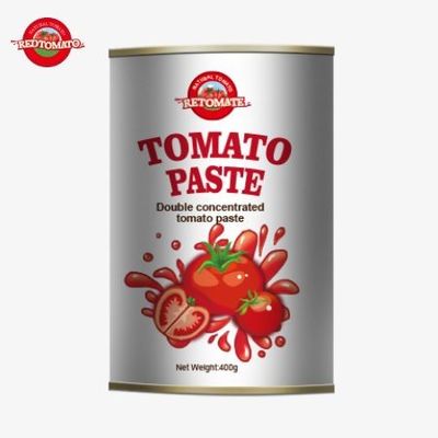 Standar produksi yang disertifikasi oleh pedoman ISO 400 g pasta tomat kaleng