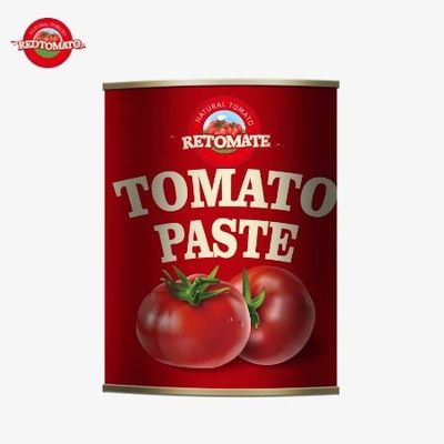 850g kaleng pasta tomat berkualitas tinggi 28/30% konsentrasi Brix dibuat dengan cermat di Cina